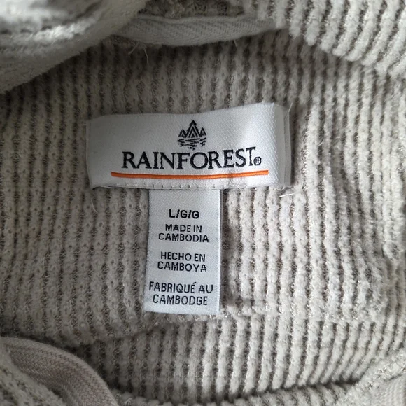 RAINFOREST Men's Beige Hoodie Sweater - Picture 7 of 12